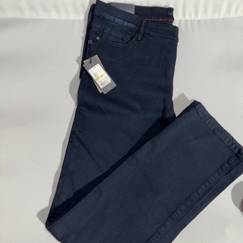 Tommy Hilfiger Size 14 Greenwich Straight Dark Blue Stretch Mid Rise 5 Pocket